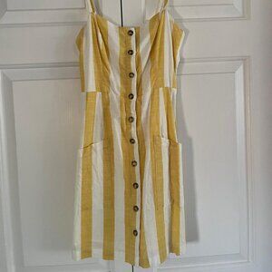 Forever 21 Yellow Striped Summer Dress